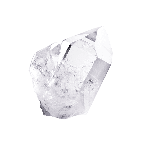 Isoliertes Bild von einem Bergkristall