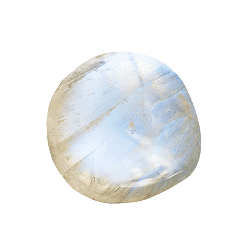 Isoliertes Bild von einem Mondstein