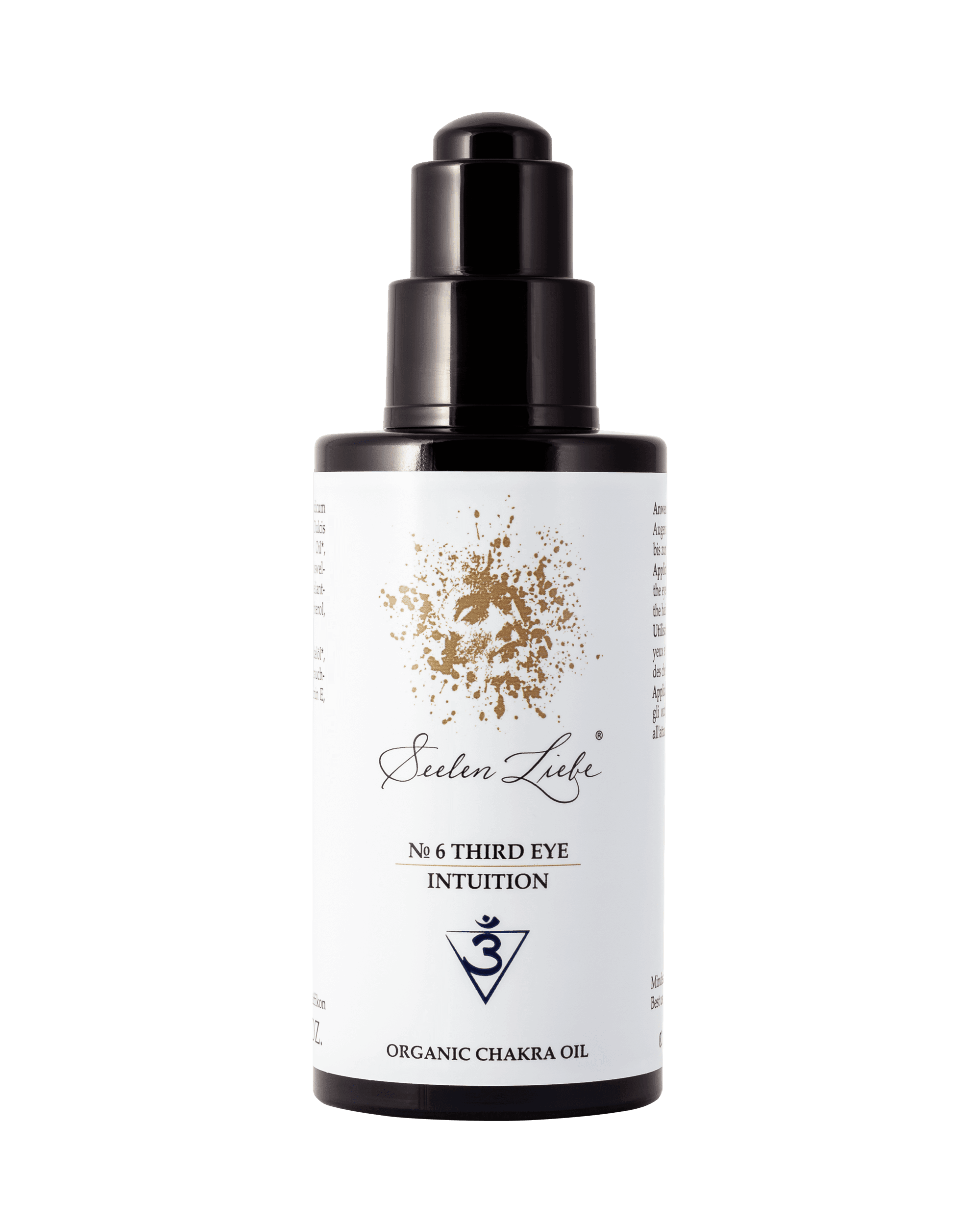 Produktfoto des SeelenLiebe Chakra Kosmetik Öls № 6 Third Eye Intuition von vorne.